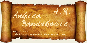 Ankica Mandoković vizit kartica